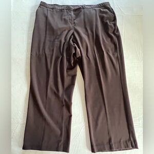 Investments II Women’s Plus Size Brown Trouser Pants 22 W
